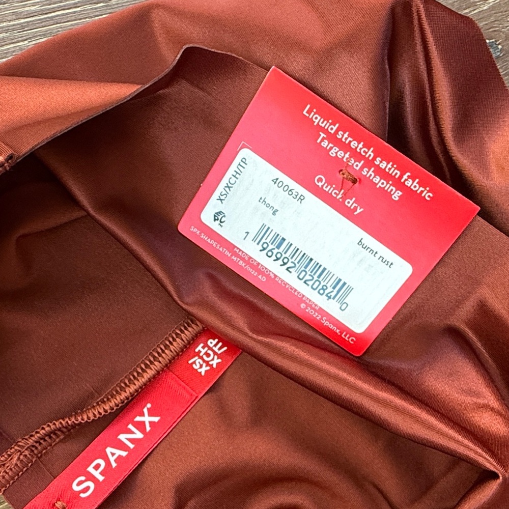 SPANX Satin High-Waist Panties - Rich Brown - Picture 4 of 5